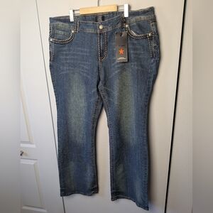 HP 🔥NWT ! MXM Plus Size Flare Bootcut Women Jeans Size 20 Y2K Stretch Slim Boot